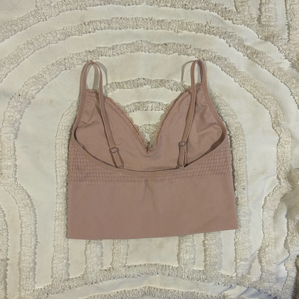 Pink Ribbed Crop Top - Picture 3 of 3